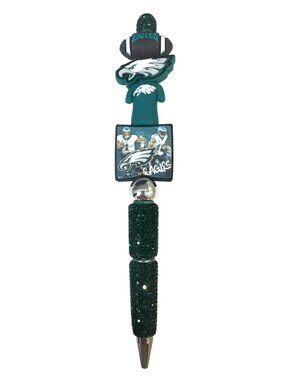 Philadelphia Eagles Glittery Ballpoint Pen With Team Logo & Player Graphics